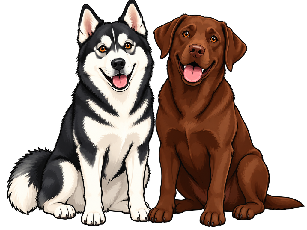 Two parent dogs